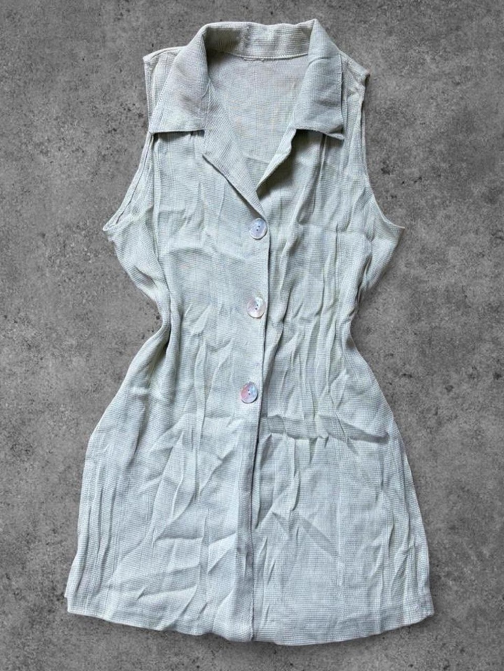 Light Green Button Down Tank Top